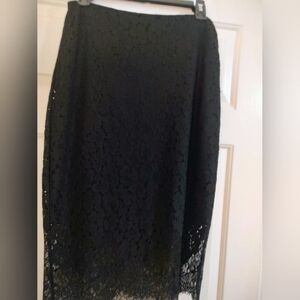 Express Black Lace Maxi Skirt